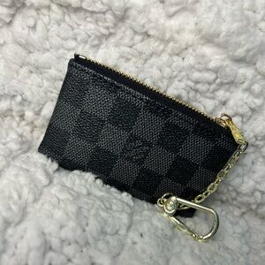 Louis Vuitton Black and Gray Checkered Key Holder